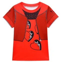 Kids Princess Red Costume T-shirt Shirts And Bag The Rise Of RED Halloween Cosplay Outfit 20 Kids Princess Red Costume T-shirt Shirts And Bag The Rise Of RED Halloween Cosplay Outfit -Children Toys Sale decendents red costume 4