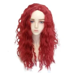 Kids Princess Red Costume T-shirt Shirts And Bag The Rise Of RED Halloween Cosplay Outfit 27 Kids Princess Red Costume T-shirt Shirts And Bag The Rise Of RED Halloween Cosplay Outfit -Children Toys Sale decendents red wig