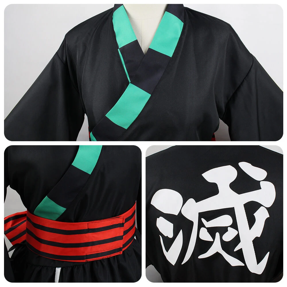 Adult Tanjiro Cosplay Full Set Zenitsu Rengoku Kyoujurou Kimono Suit Halloween Costume 3 Adult Tanjiro Cosplay Full Set Zenitsu Rengoku Kyoujurou Kimono Suit Halloween Costume - Image 3