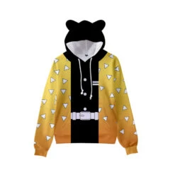 Kids Tanjiro Hoodie Nezuko Sweatshirt With Cat Ears Shinobu Kyojuro Kanao Zenitsu Giyu Costume For Boys And Girls -Children Toys Sale demon slayer costume cat ear hoodie 6