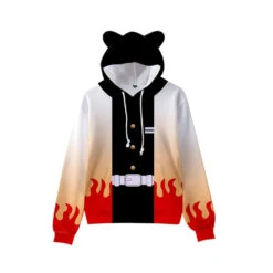 Kids Tanjiro Hoodie Nezuko Sweatshirt With Cat Ears Shinobu Kyojuro Kanao Zenitsu Giyu Costume For Boys And Girls -Children Toys Sale demon slayer costume cat ear hoodie 7