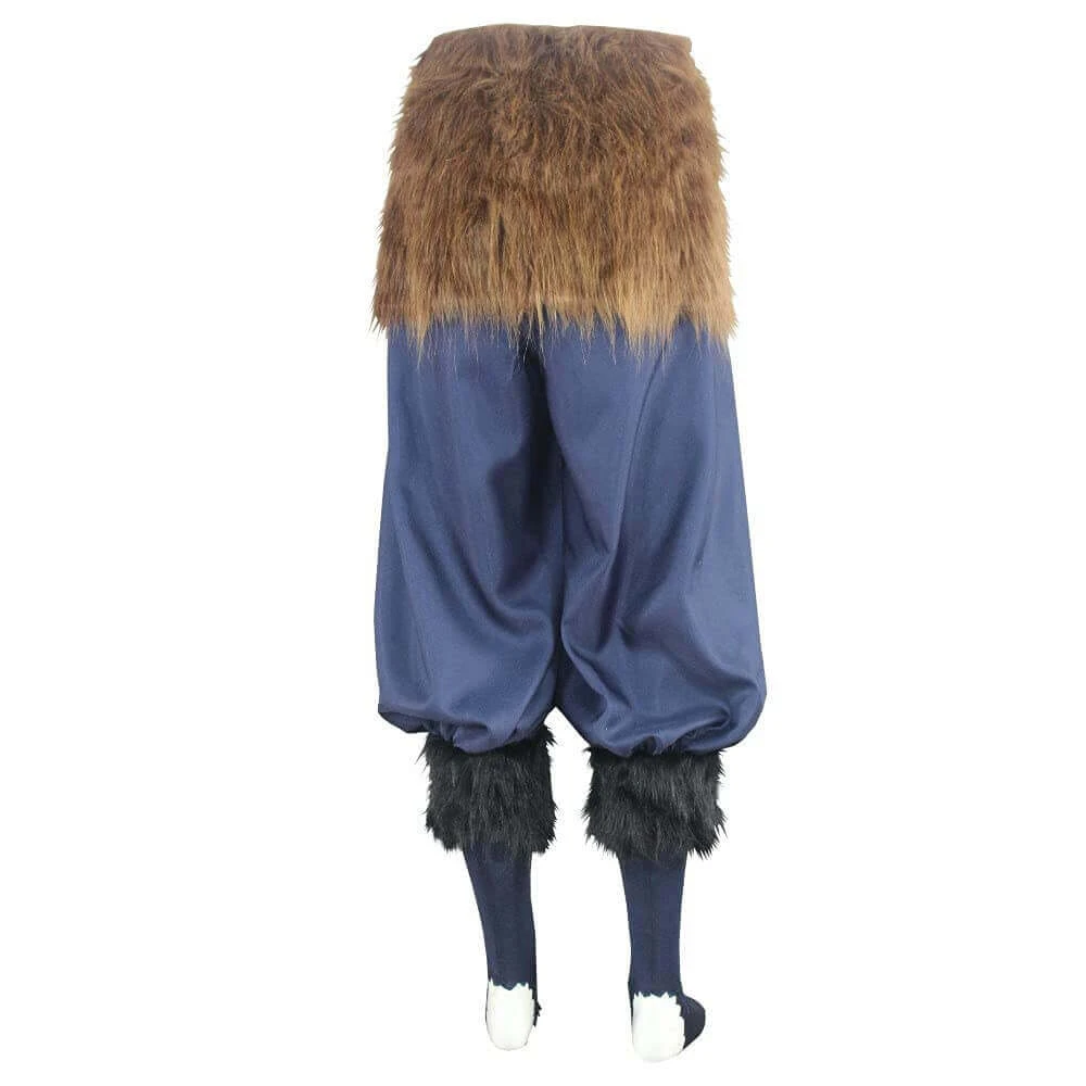 Hashibira Inosuke Cosplay Costume Apron Pants With Plush Skirt Halloween Carnival Unisex Outfits 2 Hashibira Inosuke Cosplay Costume Apron Pants With Plush Skirt Halloween Carnival Unisex Outfits - Image 2