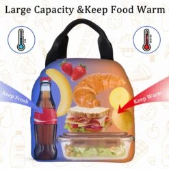 Large Lunch Bags Insulated Reusable Thermal Lunch Box Tote For Picnic Travel School Office Work -Children Toys Sale demon slayer lunch bags large capacity 3