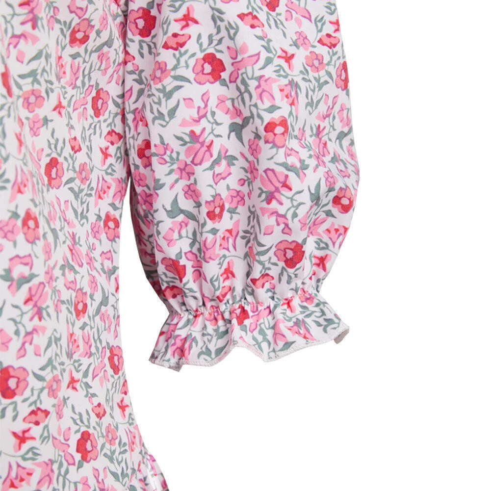 Women's Barbara Maitland Costume Pink Floral Dress For Ghost Barbara Cosplay Dress Up 7 Women's Barbara Maitland Costume Pink Floral Dress For Ghost Barbara Cosplay Dress Up - Image 7