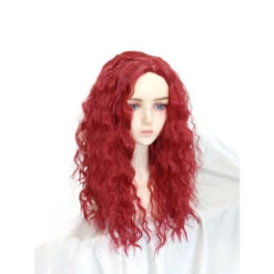 Girls Princess Red Costume Jumpsuit And Wig 2pcs Suit For Halloween Cosplay -Children Toys Sale detail 07 cbe2c24a d45d 41bc b79a ad3e6ada01fc