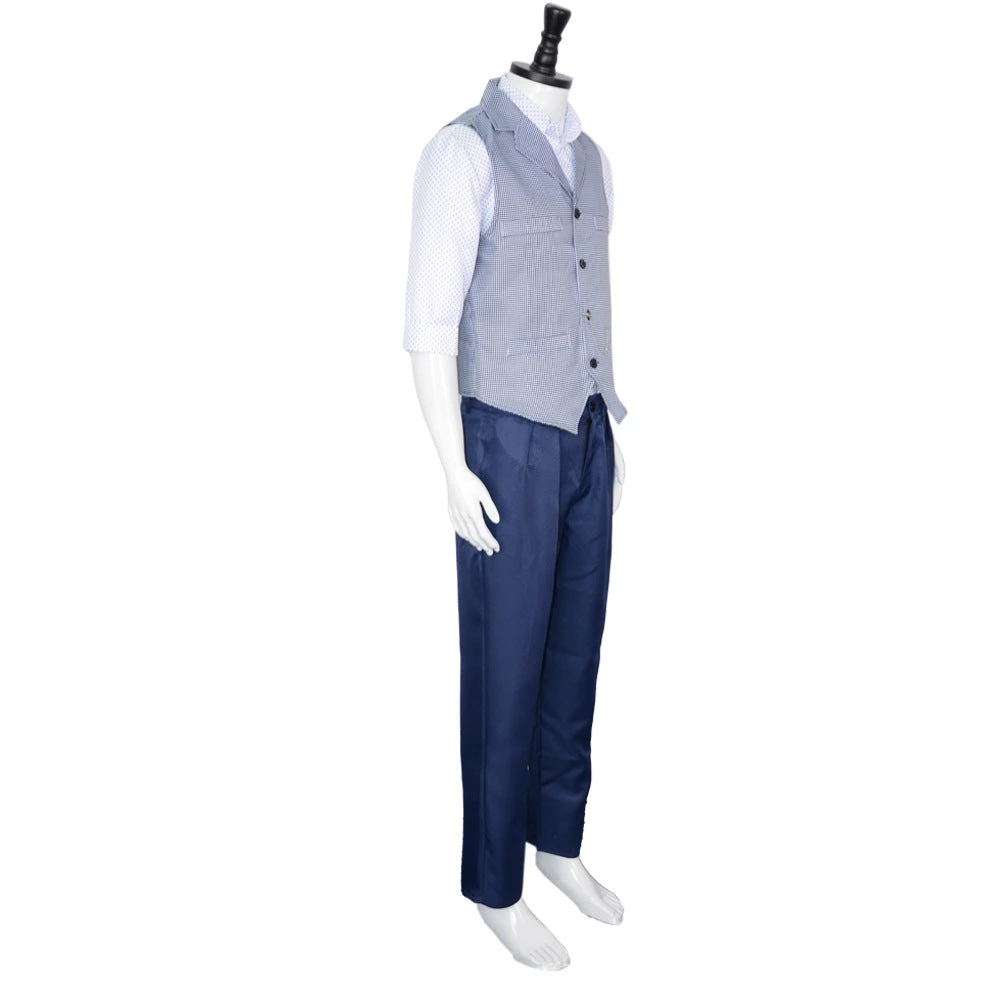 Men If Movie Cal Costume Calvin Grey Cosplay Outfit Shirt Pants And Vest Full Set 2 Men If Movie Cal Costume Calvin Grey Cosplay Outfit Shirt Pants And Vest Full Set - Image 2