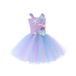 Girls Princess Mermaid Dress With Headband Birthday Party Costume -Children Toys Sale detail 22