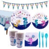 Dinosaur Birthday Party Tableware Set Disposable Dinner Dessert Plates Napkins Tablecloth And Cups