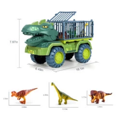 Kids Dinosaur Transport Car Carrier Truck With 3 Dino Toys Friction Powered Dinosaur Set For Boys Girls -Children Toys Sale dinosaur transport truck 4
