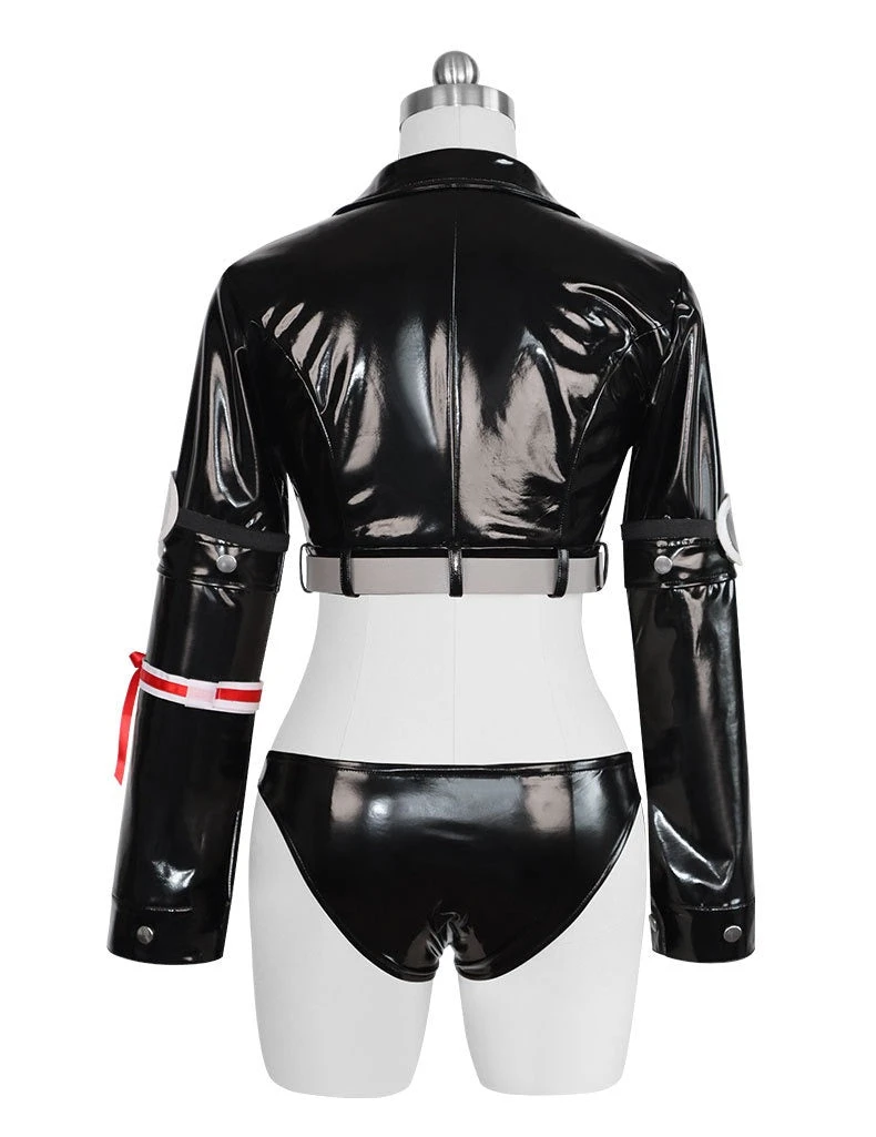 Female Devil Child Costume Black Egghead Island Cropped Jacket And Leather Panty Outfit 4 Female Devil Child Costume Black Egghead Island Cropped Jacket And Leather Panty Outfit - Image 4