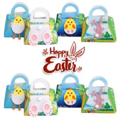 Easter Treat Boxes Felt Goodie Boxes For Easter Theme Party Bunny Eggs Easter Basket 7 Easter Treat Boxes Felt Goodie Boxes For Easter Theme Party Bunny Eggs Easter Basket -Children Toys Sale easter basket treat boxes 2