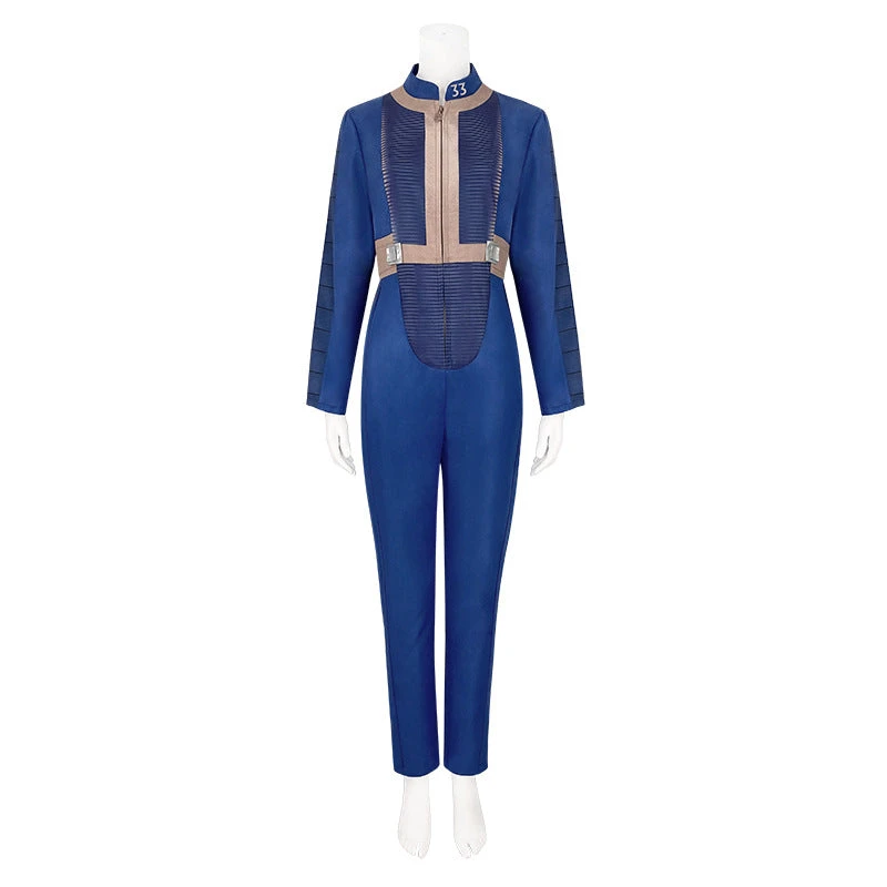 Fallout Vault 33 Costume Lucy Cosplay Outfit Blue Uniform Halloween Party Suit 14 Fallout Vault 33 Costume Lucy Cosplay Outfit Blue Uniform Halloween Party Suit - Image 14