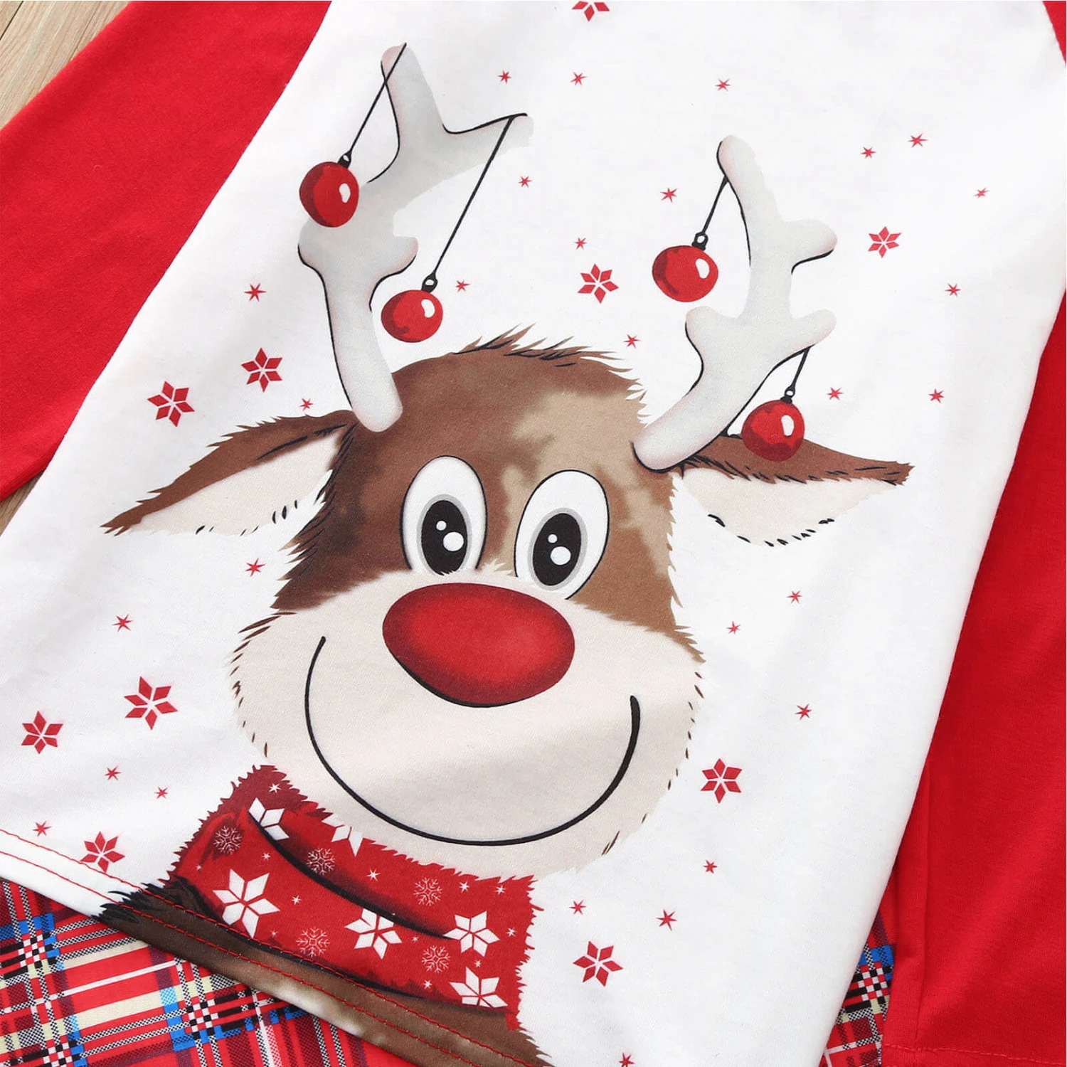 Family Christmas Pajamas For Whole Members Santa's Deer Sleepwear Pjs Set 5 Family Christmas Pajamas For Whole Members Santa's Deer Sleepwear Pjs Set - Image 5