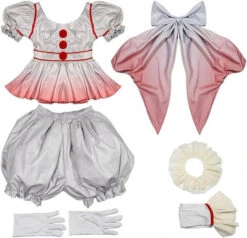 Female Clown Costume Horror Joker Cosplay Outfit Joker Dress Full Set For Halloween Carnival -Children Toys Sale femal clown costume joker outfit 1