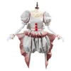 Female Clown Costume Horror Joker Cosplay Outfit Joker Dress Full Set For Halloween Carnival