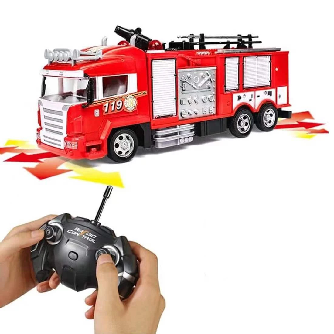 Water Spray RC Fire Truck Rescue Engine Remote Control And Electronic Vehicle 1 Water Spray RC Fire Truck Rescue Engine Remote Control And Electronic Vehicle