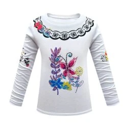 Kids Mirabel Cosplay Outfit Long Sleeve Tops Pants Cloak Wig And Bag Full Set For Halloween -Children Toys Sale girl mirable halloween outfit 6