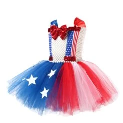 July 4th Girls Dress Sleeveless Summer Tutu Dress With Headband Independent Day Outfit 11 July 4th Girls Dress Sleeveless Summer Tutu Dress With Headband Independent Day Outfit -Children Toys Sale girls 4th july independence day dress 3