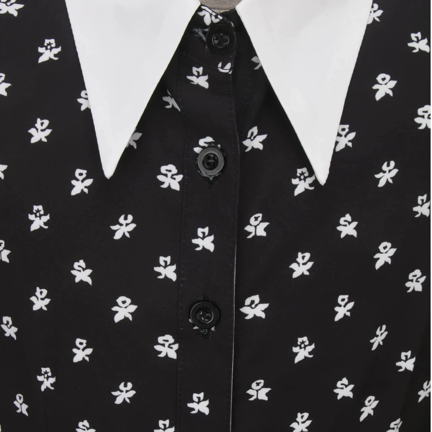 Girls Wednesday Addams Dress Wednesday Costume White Peter Pan Collar Wednesday Outfits And Wig 5 Girls Wednesday Addams Dress Wednesday Costume White Peter Pan Collar Wednesday Outfits And Wig - Image 5