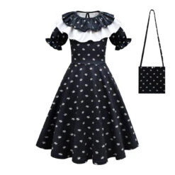 Wednesday Addams Dress Girls Wednesday Costume With Wig Gloves Bag For Cosplay -Children Toys Sale girls Wednesday dress 1 4a5fd0a1 670e 44fd af01 d12b31346d6b