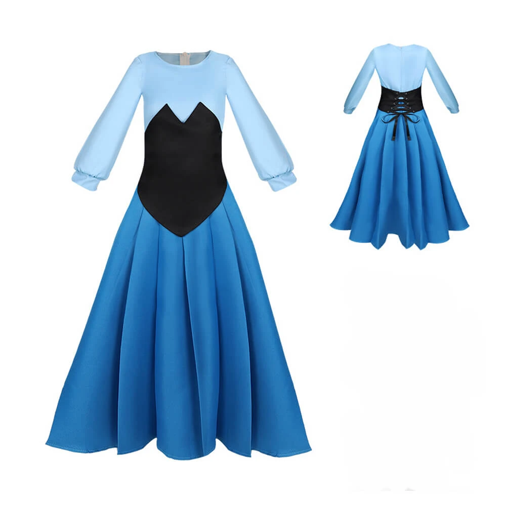 Ariel Blue Dress Princess Ariel Costume 3pcs Mother And Me Mermaid Costume For Kids Adult Halloween Cosplay 8 Ariel Blue Dress Princess Ariel Costume 3pcs Mother And Me Mermaid Costume For Kids Adult Halloween Cosplay - Image 8