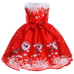 Girls Christmas Dress A Line Princess Party Dress Christmas Costume For Kids 3-8 Years -Children Toys Sale girls christmas princess dress 1