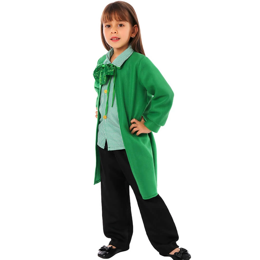 Girls St Patricks Day Outfit Leprechaun Cape And Hat 2pcs Suit For Paddys Day Carnival 4 Girls St Patricks Day Outfit Leprechaun Cape And Hat 2pcs Suit For Paddys Day Carnival - Image 4