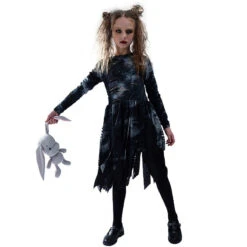 Halloween Girls Zombie Dress Scary Blood Zombie Bride Costume For Role Play -Children Toys Sale halloween girls zombie dress dress up costume 5