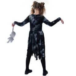 Halloween Girls Zombie Dress Scary Blood Zombie Bride Costume For Role Play -Children Toys Sale halloween girls zombie dress dress up costume 6