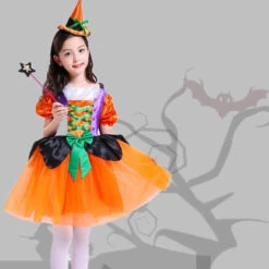 Girls Halloween Cosplay Costume Witch Dress Hat Candy Bag And Magic Stick Sets For Role Play 19 Girls Halloween Cosplay Costume Witch Dress Hat Candy Bag And Magic Stick Sets For Role Play -Children Toys Sale halloween witch cosplay costume hat sets 11