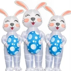 Inflatable Bunny Costume Adult Easter Rabbit Costume Unisex Air Blow-up Fancy Easter Cosplay Costume 9 Inflatable Bunny Costume Adult Easter Rabbit Costume Unisex Air Blow-up Fancy Easter Cosplay Costume -Children Toys Sale inflatable Easter Bunny costume 4