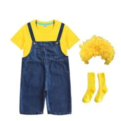 Kids Halloween Outfit Toddler Denim Overalls Yellow Shirt Goggles Wig Suit For Cosplay -Children Toys Sale jpg 018c8e01 db57 48ff 888c 3dc1657a4637