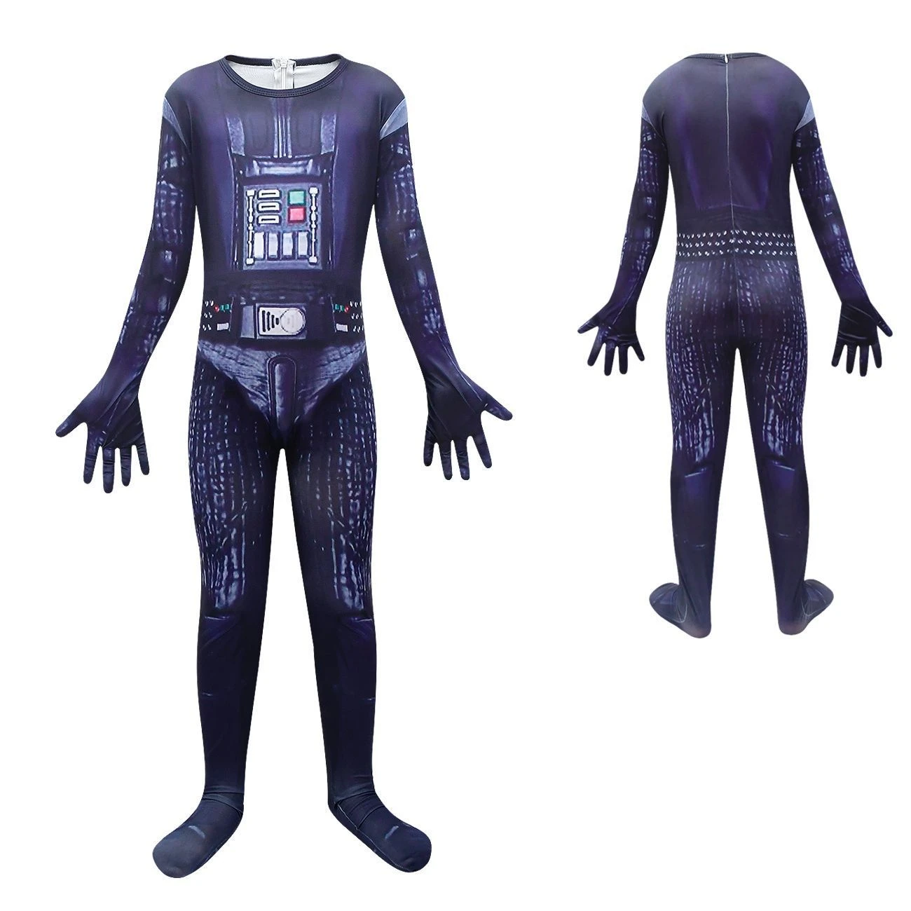 Kids Darth Costume Movie Vader Suit Jumpsuit And Mask For Halloween Party 4 Kids Darth Costume Movie Vader Suit Jumpsuit And Mask For Halloween Party - Image 4