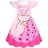 Girls The Queen Of Hearts Costume Princess Bridget Pink Dress For Birthday Party