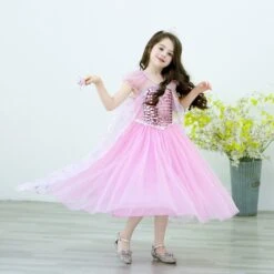 Kids Pink Elsa Dress Summer Party Dress Birthday Dress Up For Girls 3T-10 Years -Children Toys Sale jpg 07d9a065 5580 4fdf af22 d22effb78207