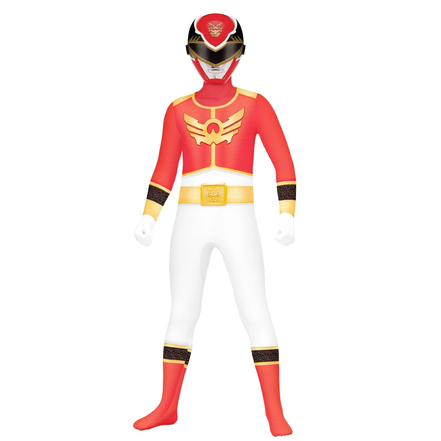 Childrens Red Ranger Costume Kids Blue Ninja Outfit With Helmet For Halloween Carnival 3 Childrens Red Ranger Costume Kids Blue Ninja Outfit With Helmet For Halloween Carnival - Image 3