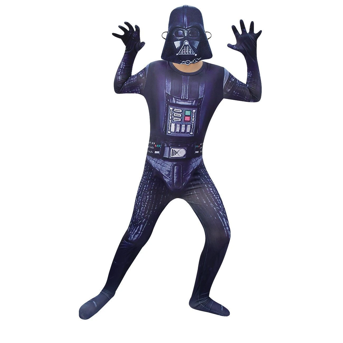 Kids Darth Costume Movie Vader Suit Jumpsuit And Mask For Halloween Party 1 Kids Darth Costume Movie Vader Suit Jumpsuit And Mask For Halloween Party