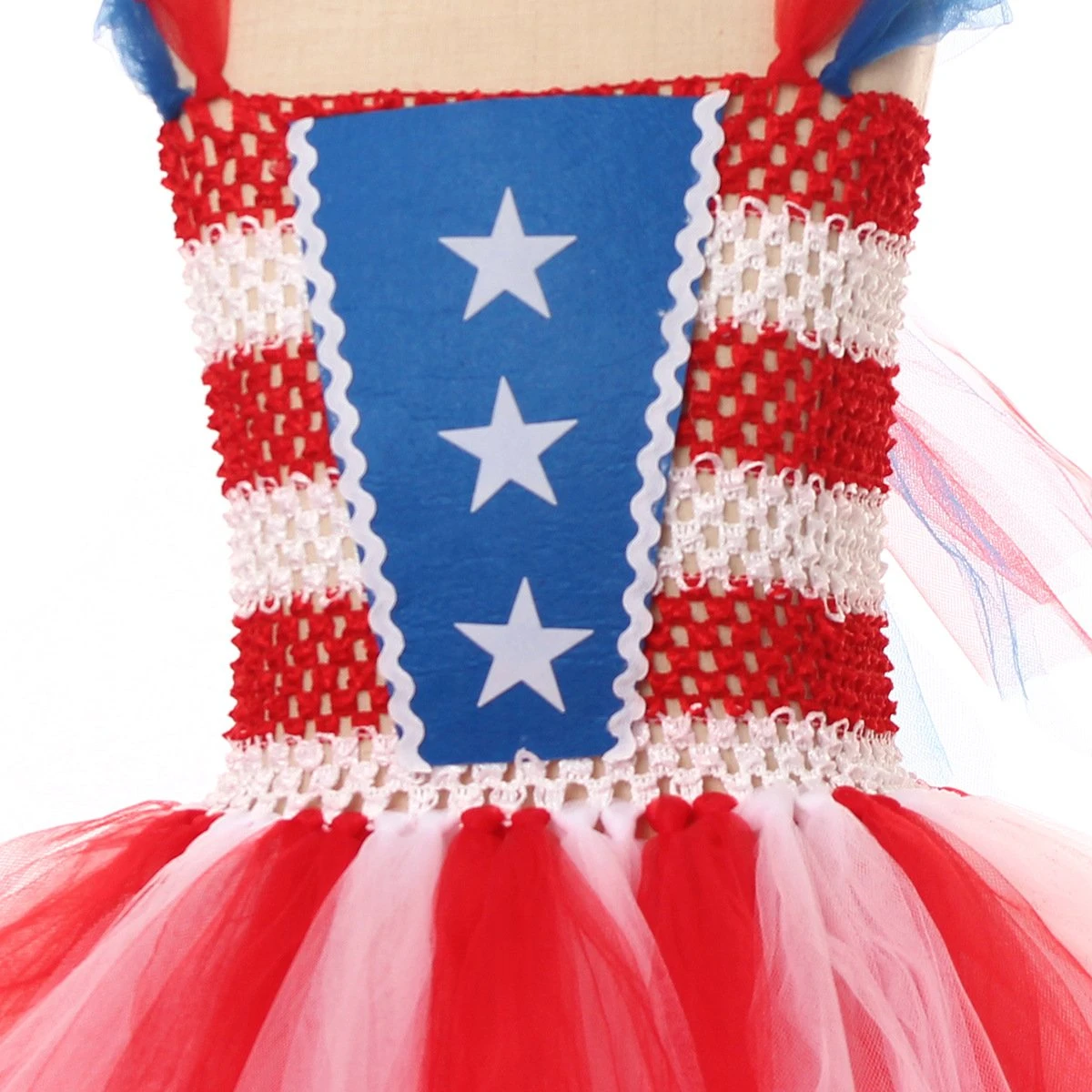 Girl American Flag Dress And Headband 4th Of July Clothes For National Day Parade 8 Girl American Flag Dress And Headband 4th Of July Clothes For National Day Parade - Image 8