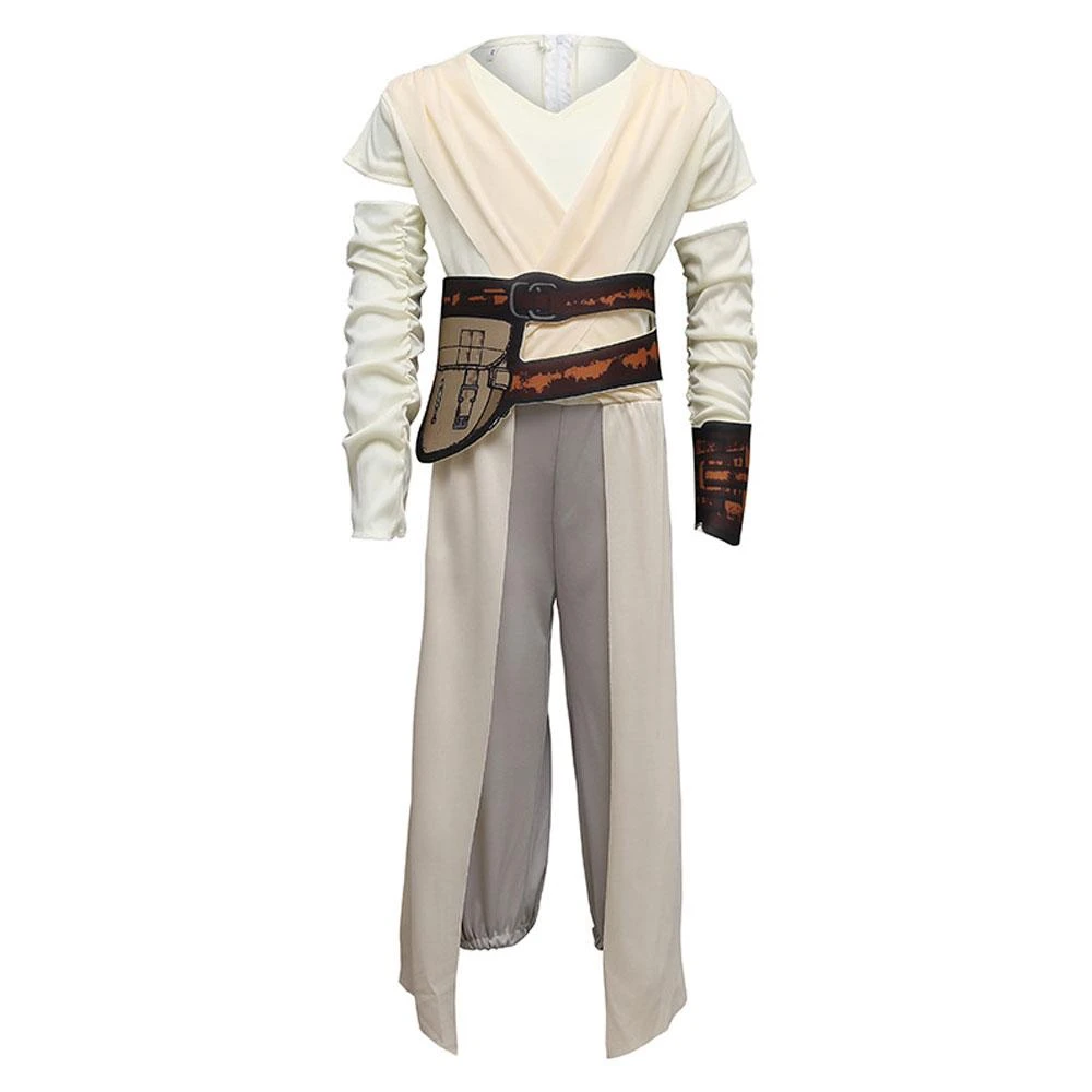 Girls Rey Costume Halloween Rey Cosplay Outfit Jumpsuit Belt And Wrist Band Suit 3 Girls Rey Costume Halloween Rey Cosplay Outfit Jumpsuit Belt And Wrist Band Suit - Image 3