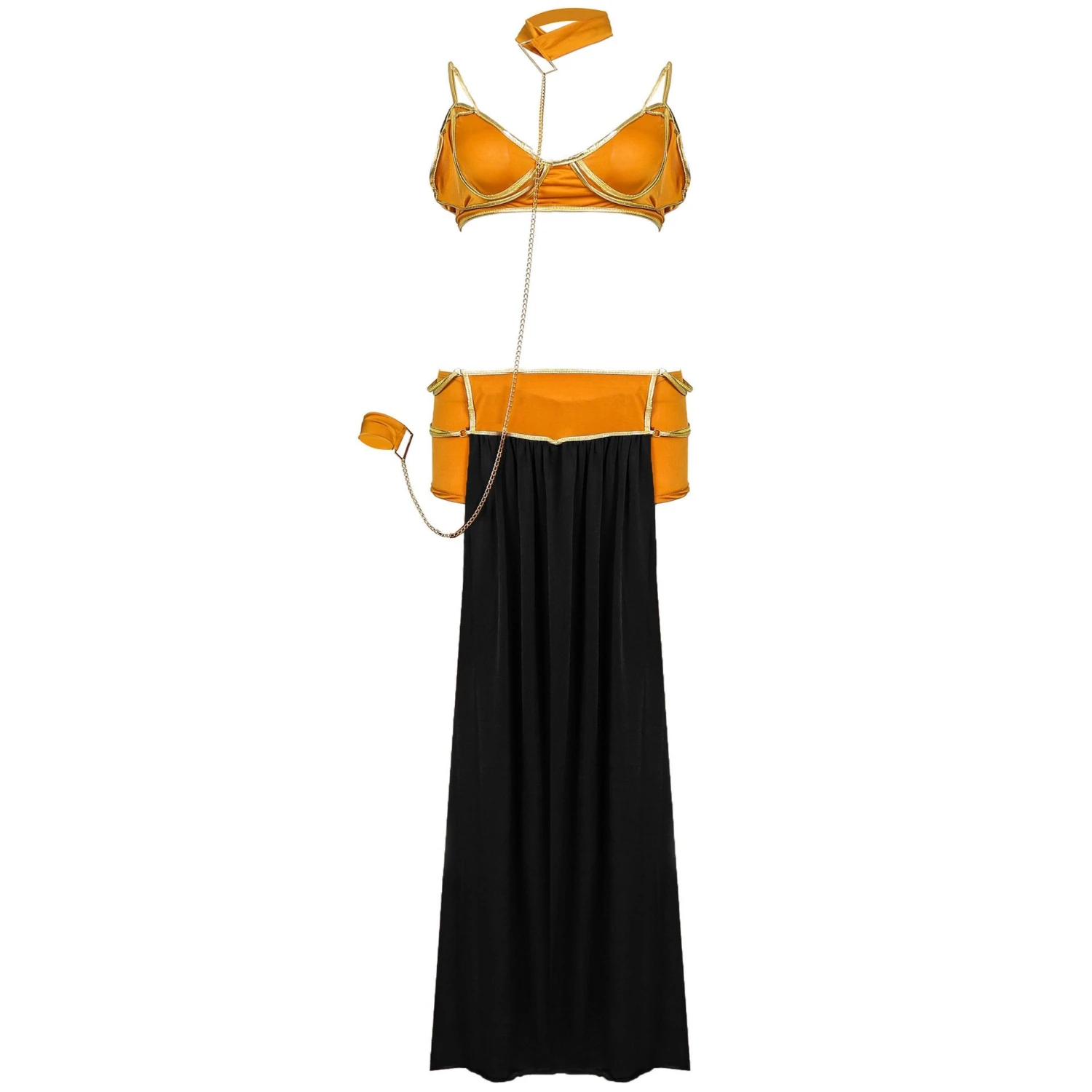 Slave Leia Bikini Princess Gold Leia Bikini Outfit Women Halloween Costume 7 Slave Leia Bikini Princess Gold Leia Bikini Outfit Women Halloween Costume - Image 7