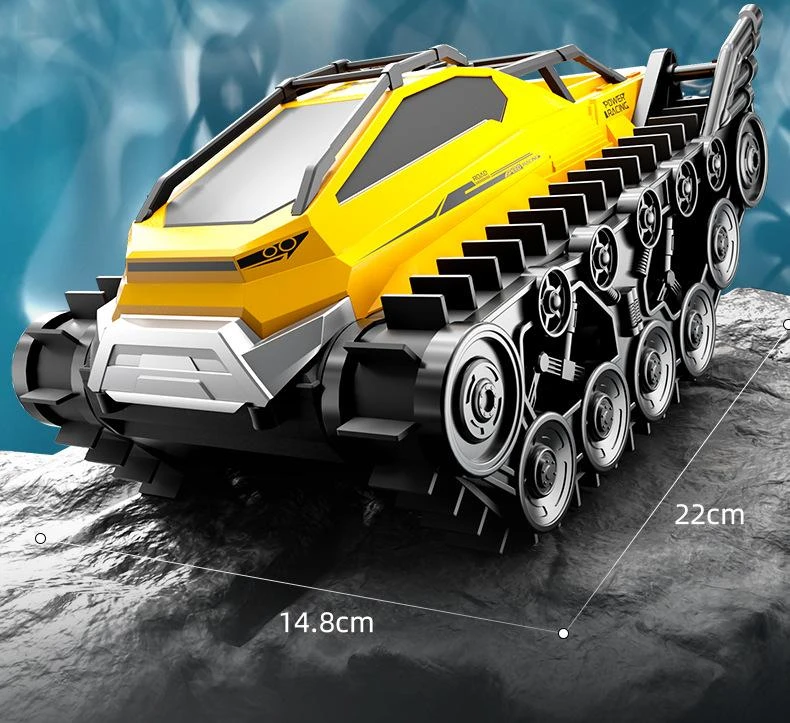 2.4G Amphibious RC Tank All-terrain Tracked Tank Waterproof Dual Control Armored Car 9 2.4G Amphibious RC Tank All-terrain Tracked Tank Waterproof Dual Control Armored Car - Image 9