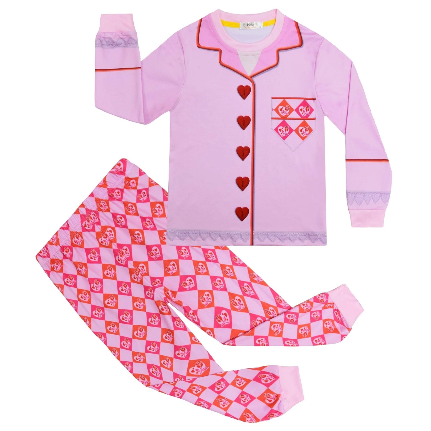 Kids The Queen Of Hearts Sleepwear Bridget Casual Tops And Pants 2pcs Suit Girls Pajamas 1 Kids The Queen Of Hearts Sleepwear Bridget Casual Tops And Pants 2pcs Suit Girls Pajamas
