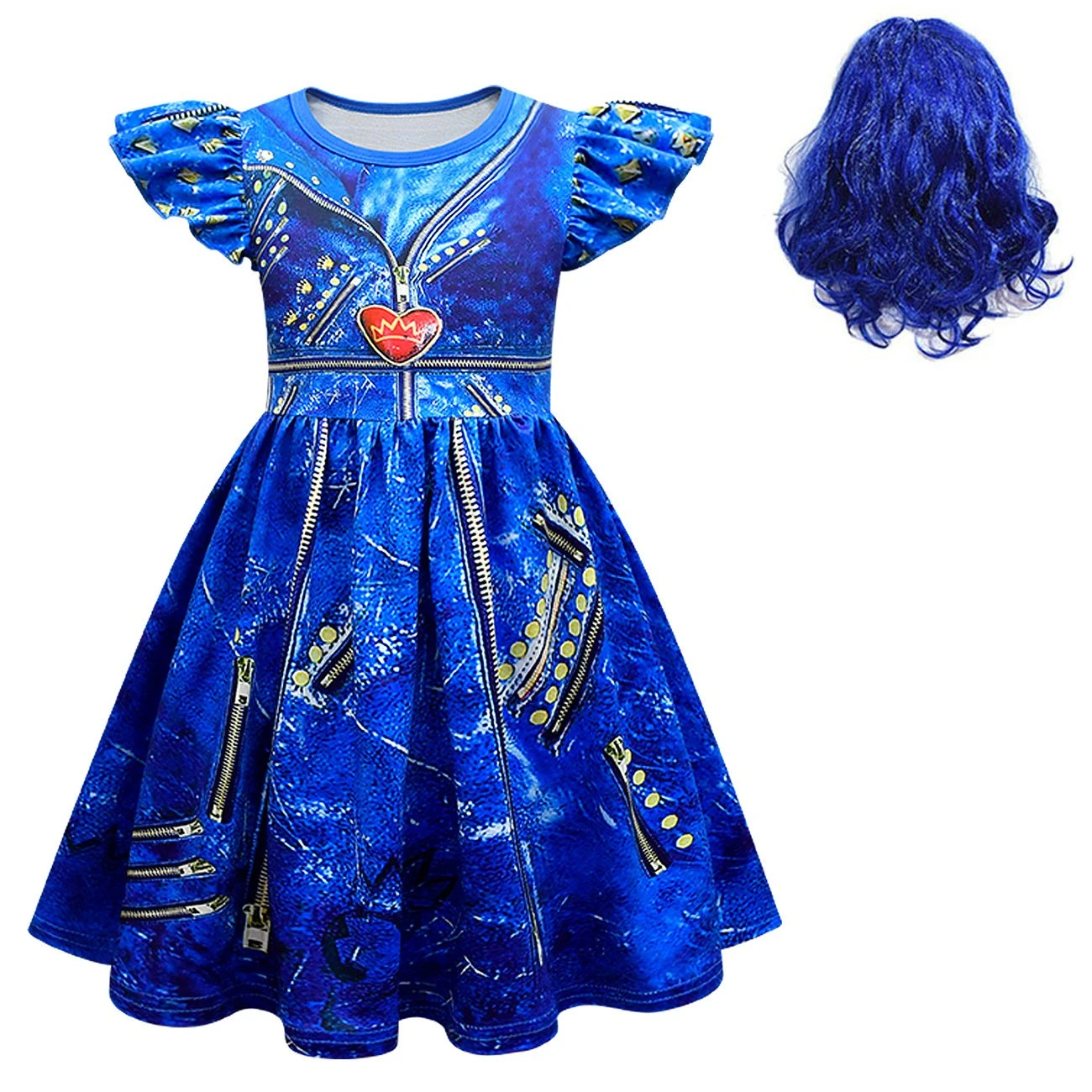 Kids Evie Dress Princess Cosplay Costume Evie Wig Gloves And Dress For Halloween Carnival 8 Kids Evie Dress Princess Cosplay Costume Evie Wig Gloves And Dress For Halloween Carnival - Image 8