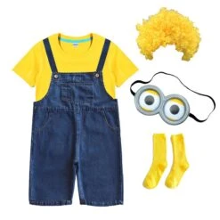 Kids Halloween Outfit Toddler Denim Overalls Yellow Shirt Goggles Wig Suit For Cosplay -Children Toys Sale jpg 53aab6e1 d2db 42d3 aafe e6c7700a0c4d