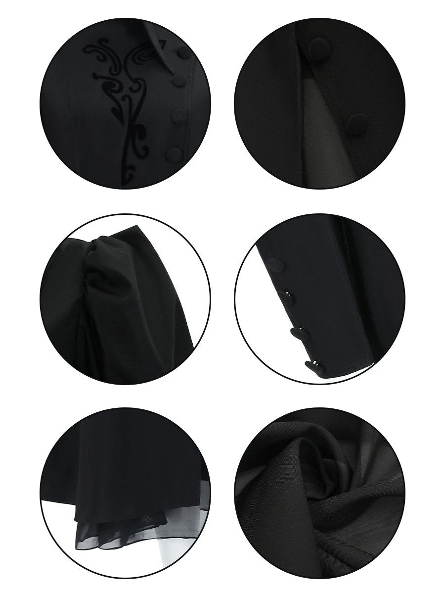 Adult Elphaba Costume Lady's Black Witch Dress Carnival Party Halloween Costume 5 Adult Elphaba Costume Lady's Black Witch Dress Carnival Party Halloween Costume - Image 5