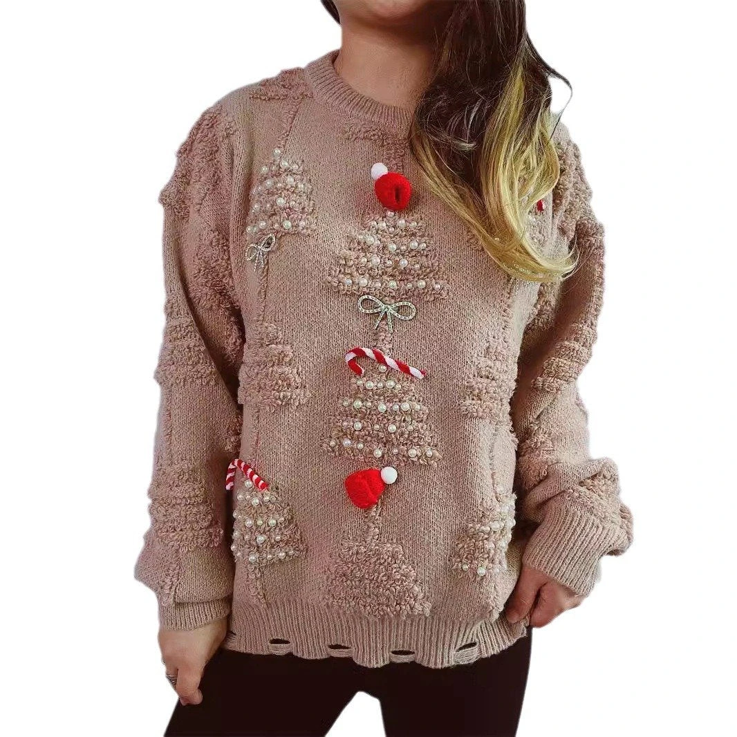 Female Christmas Sweater Warm Xmas Party Outfit Cute Holiday Costume For Women 7 Female Christmas Sweater Warm Xmas Party Outfit Cute Holiday Costume For Women - Image 7