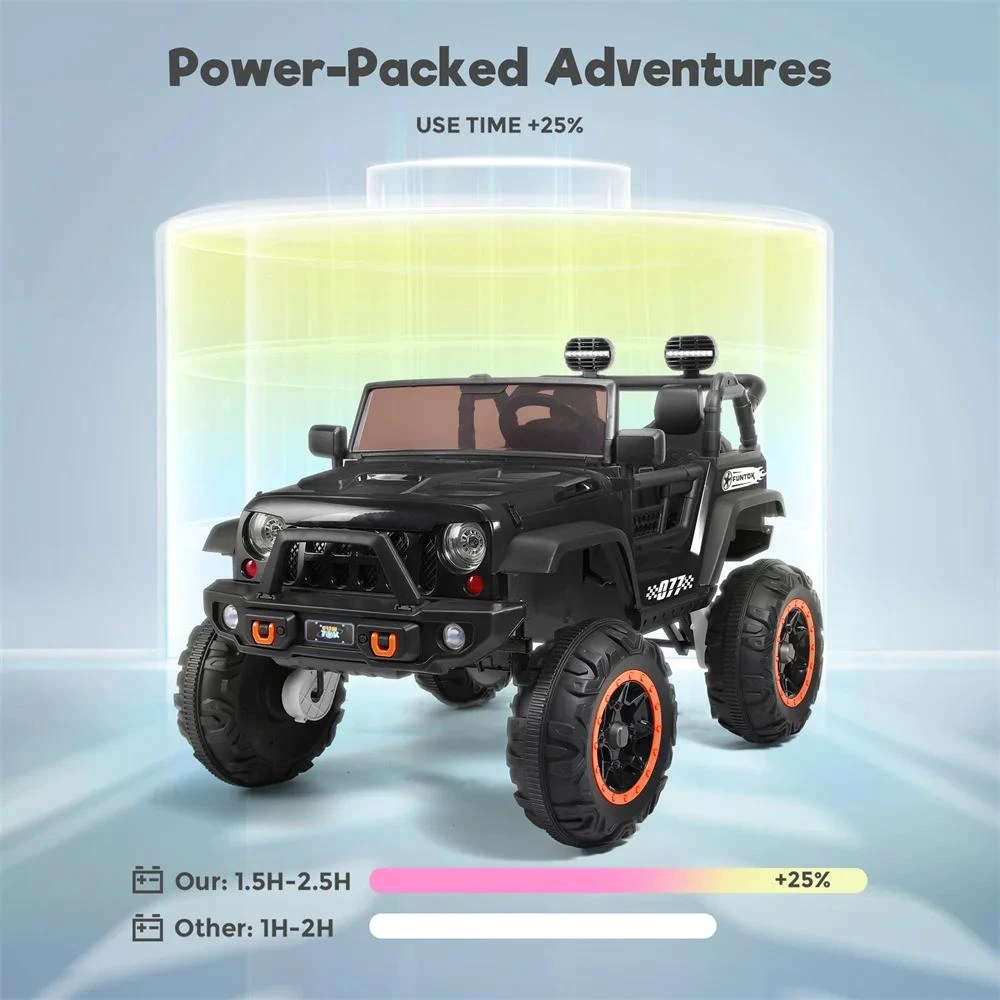 24V 2-Seater Kids Ride-On Truck Electric Toy Car With Remote Control Music LED Lights For Ages 3-8 5 24V 2-Seater Kids Ride-On Truck Electric Toy Car With Remote Control Music LED Lights For Ages 3-8 - Image 5