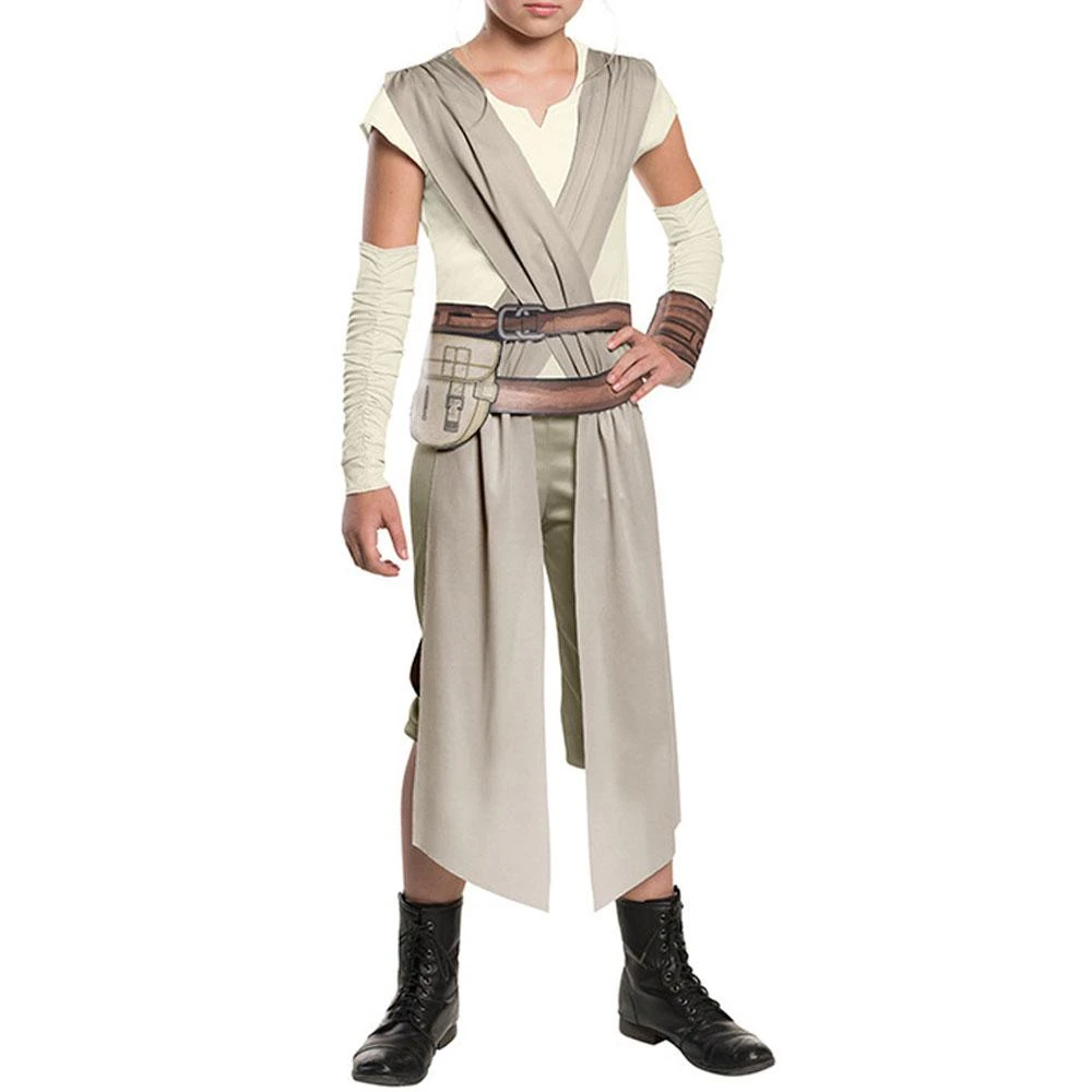 Girls Rey Costume Halloween Rey Cosplay Outfit Jumpsuit Belt And Wrist Band Suit 7 Girls Rey Costume Halloween Rey Cosplay Outfit Jumpsuit Belt And Wrist Band Suit - Image 7