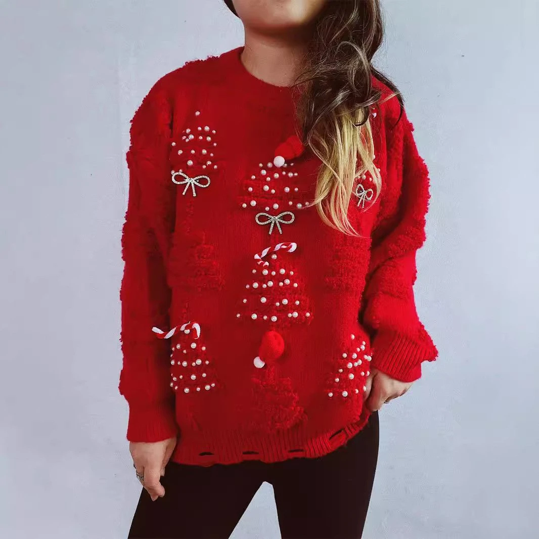 Female Christmas Sweater Warm Xmas Party Outfit Cute Holiday Costume For Women 1 Female Christmas Sweater Warm Xmas Party Outfit Cute Holiday Costume For Women