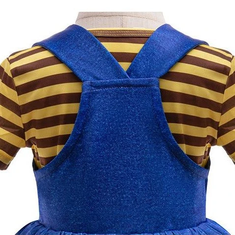 Girls Costume Blue Dress And Yellow Striped T-shirt Infant Halloween Costume 7 Girls Costume Blue Dress And Yellow Striped T-shirt Infant Halloween Costume - Image 7